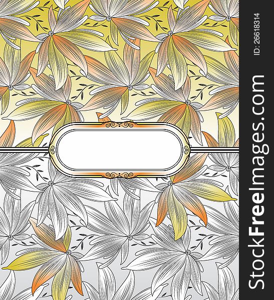 Fancy floral banner to create your designs - vector file