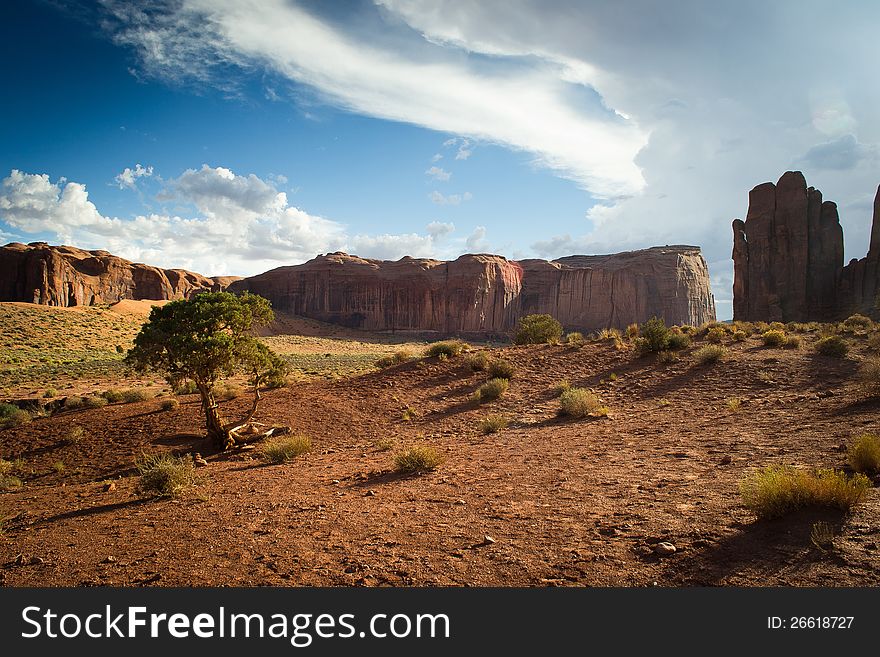 Monument valley,utah,USA-august 6,2012: view of monumental valley navajo tribal park