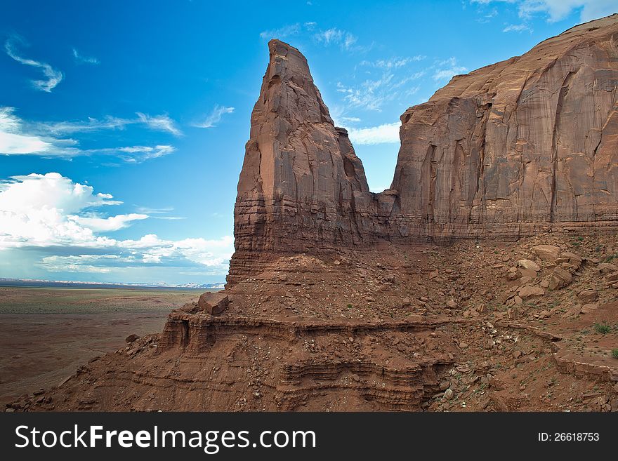 Monument valley,utah,USA-august 6,2012: view of monumental valley navajo tribal park