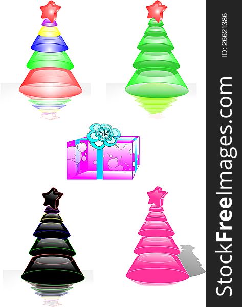 Christmas trees and gift