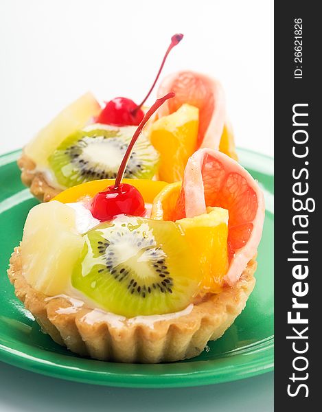 Cupcake with fruits