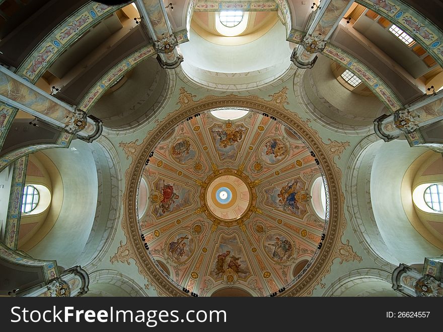 Dresden, the Cupola of the Frauenkirche. Germany. Dresden, the Cupola of the Frauenkirche. Germany