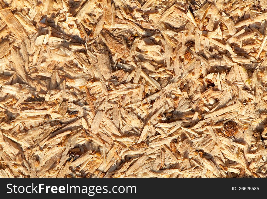 Close up of a recycle compressed wood surface