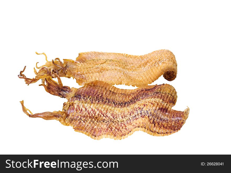 Grilled sea food dried squid, the most favor snack in thailand