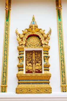 Windows Of Temple In Chiang Mai, Thailand Royalty Free Stock Images