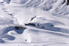 Ski Pistes In Alps Royalty Free Stock Photo