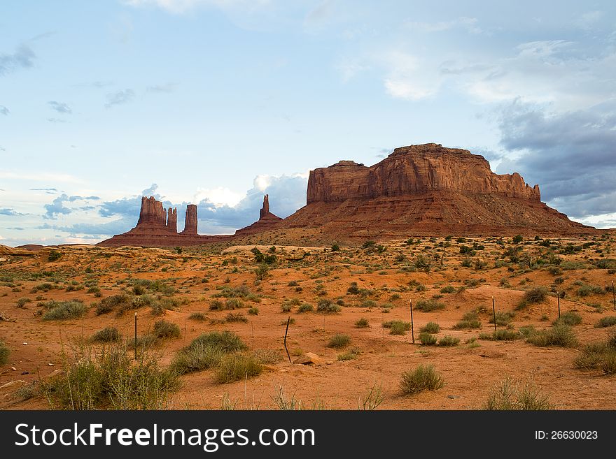 Monument valley,utah,USA-august 6,2012: view of monumental valley navajo tribal park