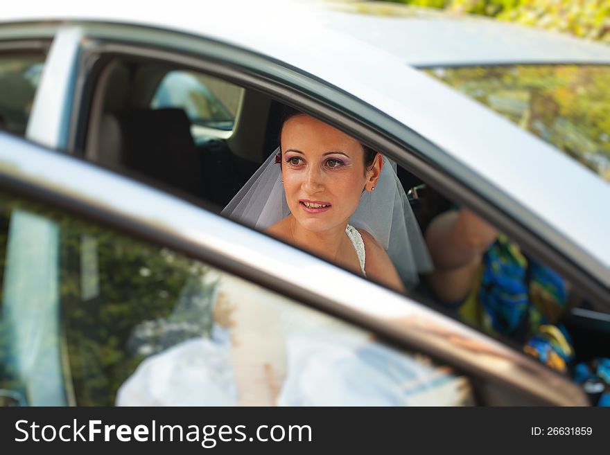 Bride leaving home for the ceremony