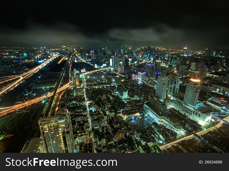 Night view of Bangkok, Thailand