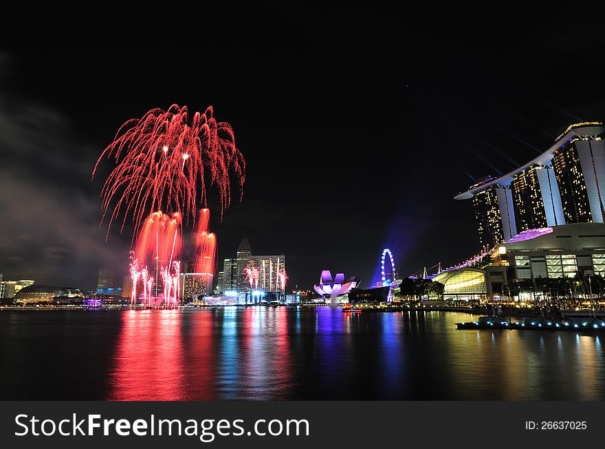 Singapore National Day 2012 Fireworks at Marina Bay