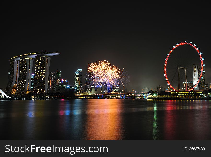 Singapore National Day 2012 Fireworks at Marina Bay