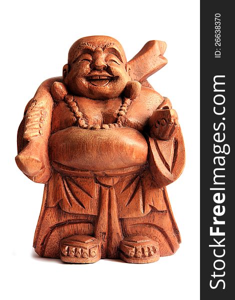 Smiling Buddha statue on white background. Smiling Buddha statue on white background