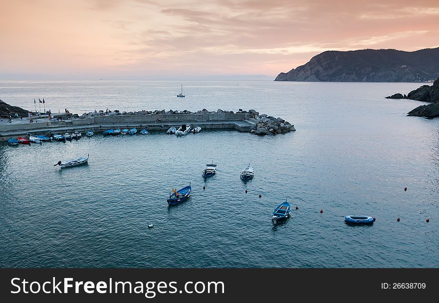 Harbor In Vernazza, Cinque Terre, Italy