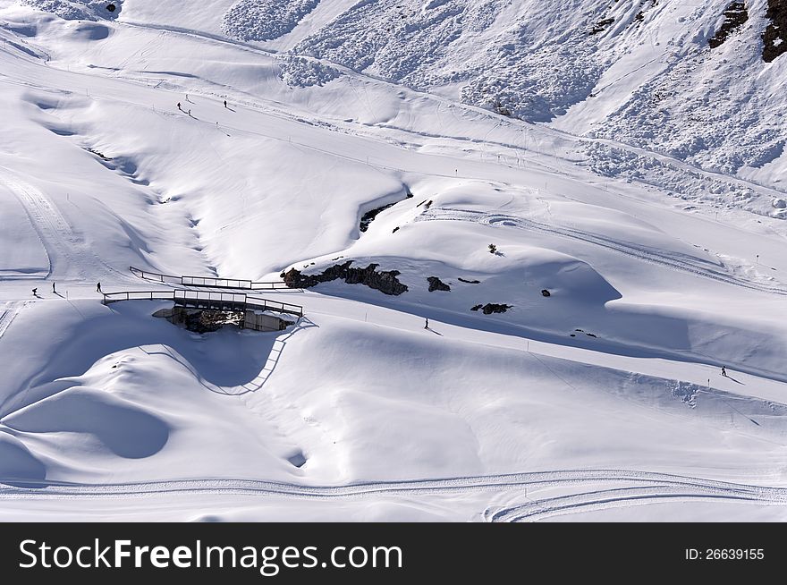 Ski pistes in Alps