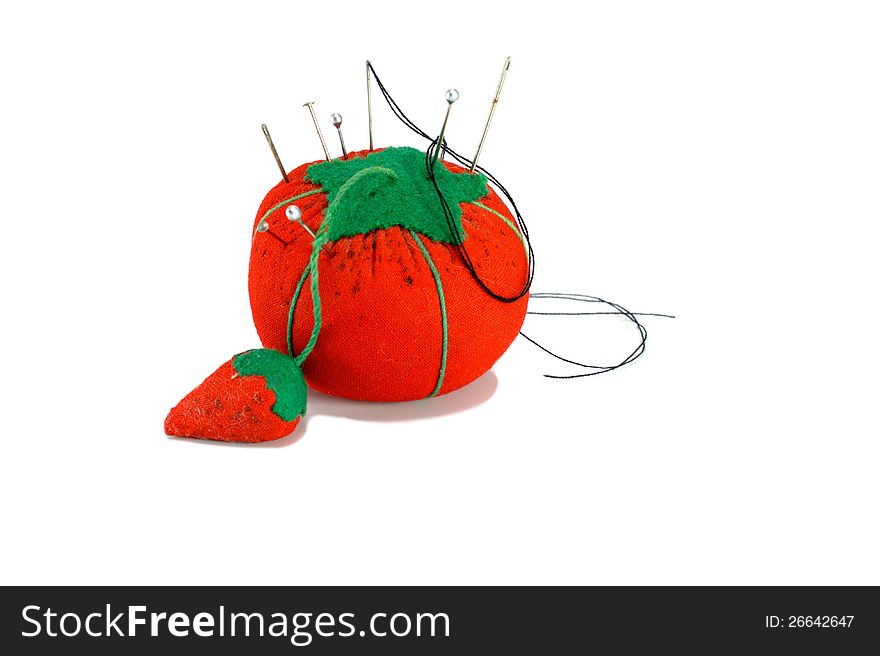 image of strawberry pin cushion