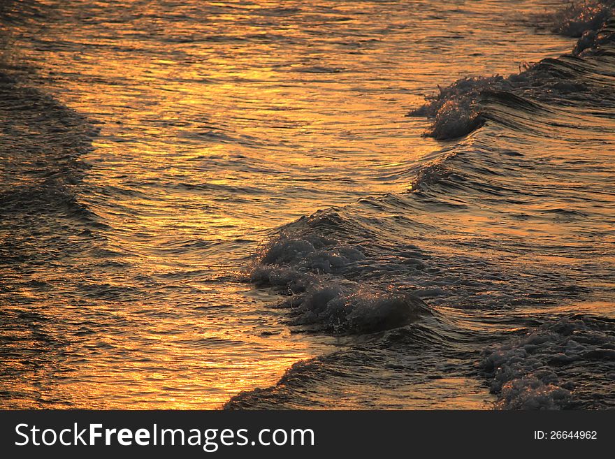 Photo of sea on sunrise