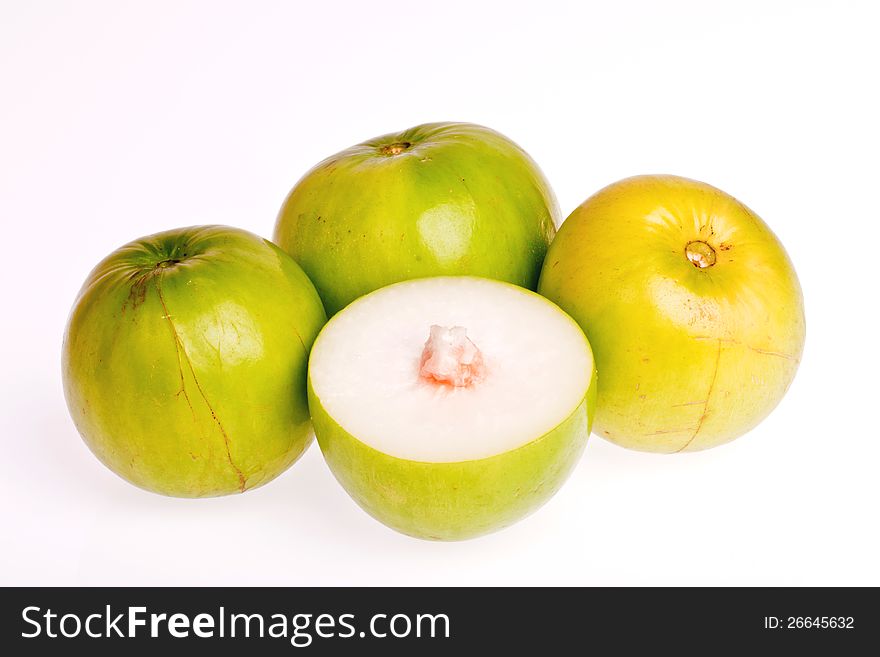 Monkey Apple On White Background