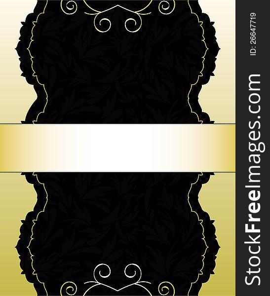 Elegant gold card background design. Elegant gold card background design
