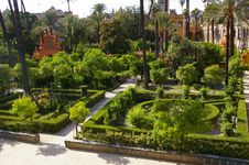 Moorish Palace And Garden In Seville, Stock Images