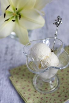 Vanilla Ice Cream Stock Photo