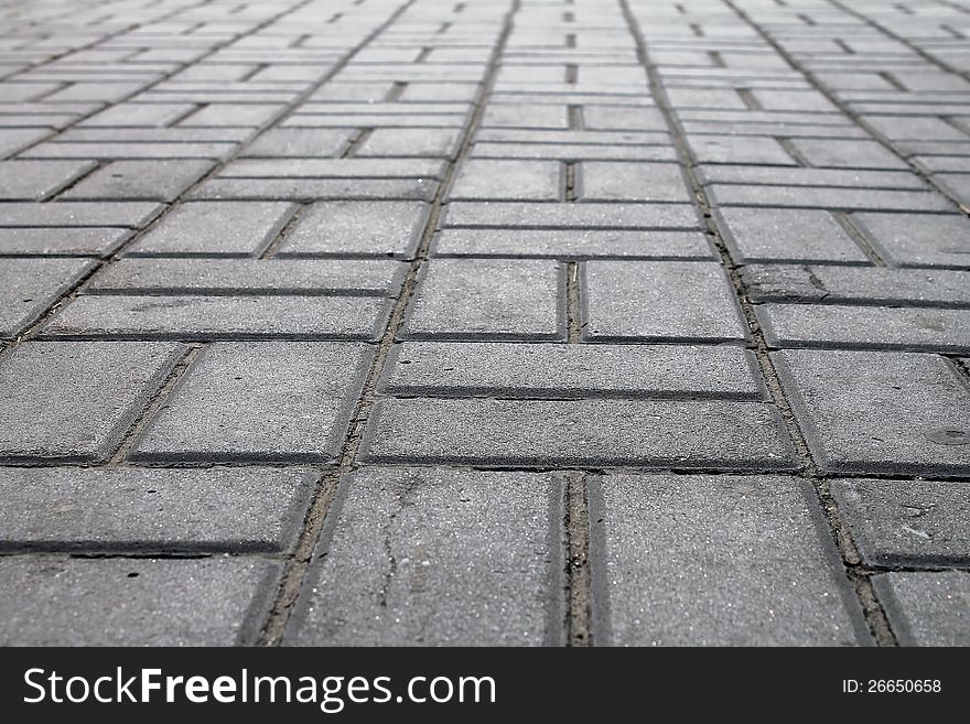 Sidewalk tile at Russia street