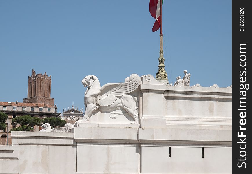 Detail from Victor Emmanuel II monument-Piazza Venezia,Rome. Detail from Victor Emmanuel II monument-Piazza Venezia,Rome