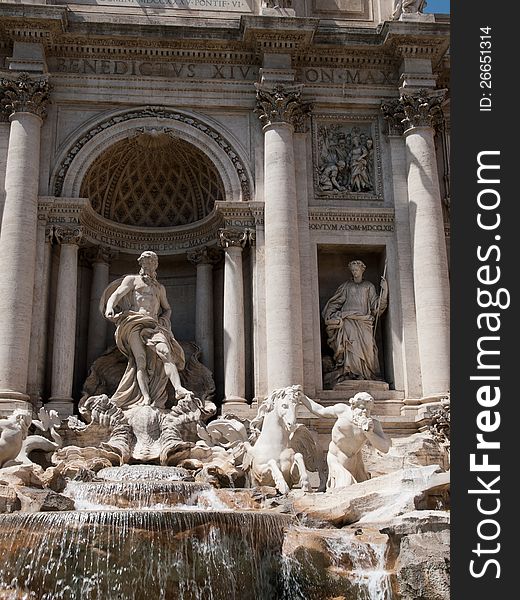 Fountain di Trevi in Rome. Fountain di Trevi in Rome