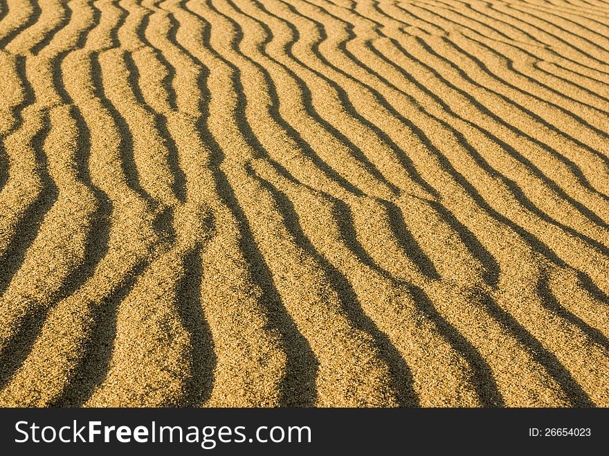 Sand making waves in the desert. Sand making waves in the desert