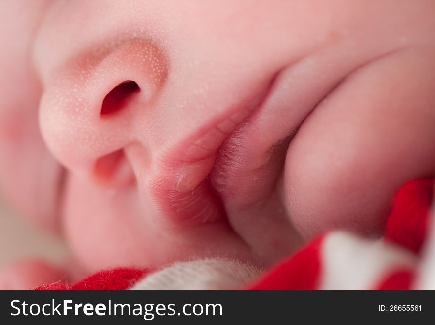 Close Up Of A Sleeping Baby