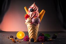 Indulge In The Rich And Creamy Bliss Of Our Homemade Ice Cream Royalty Free Stock Photo