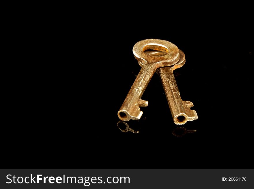 A pair of old fashioned keys