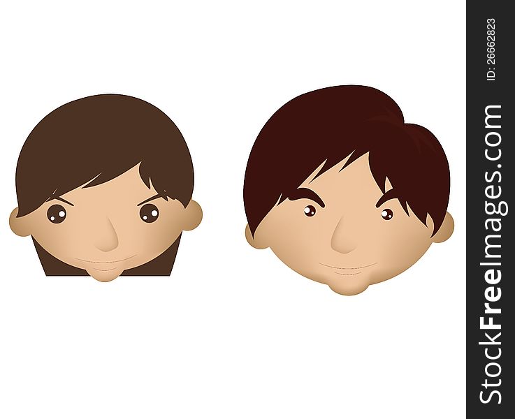 Boy and Girl vector graphic for kids people