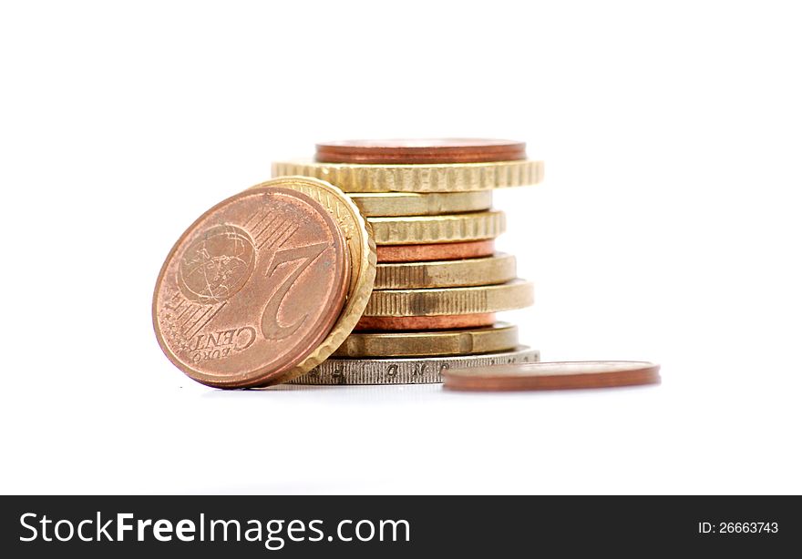 Pic of  Euro coin. Pic of  Euro coin