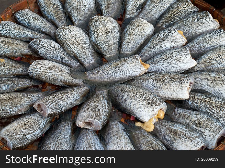 Drying Snakeskin Gourami Fishs