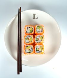 Japanese Roll Royalty Free Stock Photography Japanese Roll Royalty Free Stock Photography
