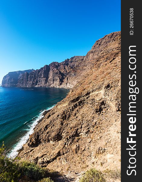 View of Los Gigantes cliffs. Tenerife, Canary Islands, Spain. View of Los Gigantes cliffs. Tenerife, Canary Islands, Spain