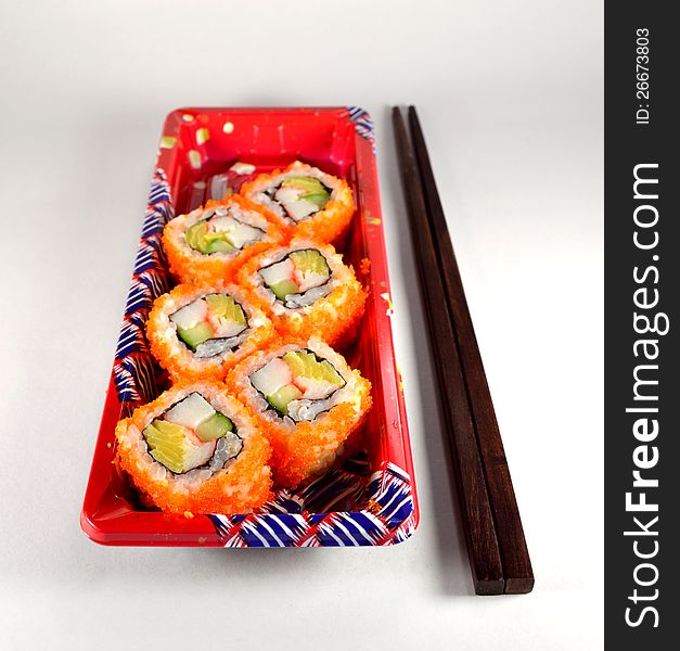 Delicious japanese food &x28;California maki&x29