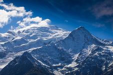 Snow Covered Mountains And Rocky Peaks In The Alps Royalty Free Stock Images Snow Covered Mountains And Rocky Peaks In The Alps Royalty Free Stock Images