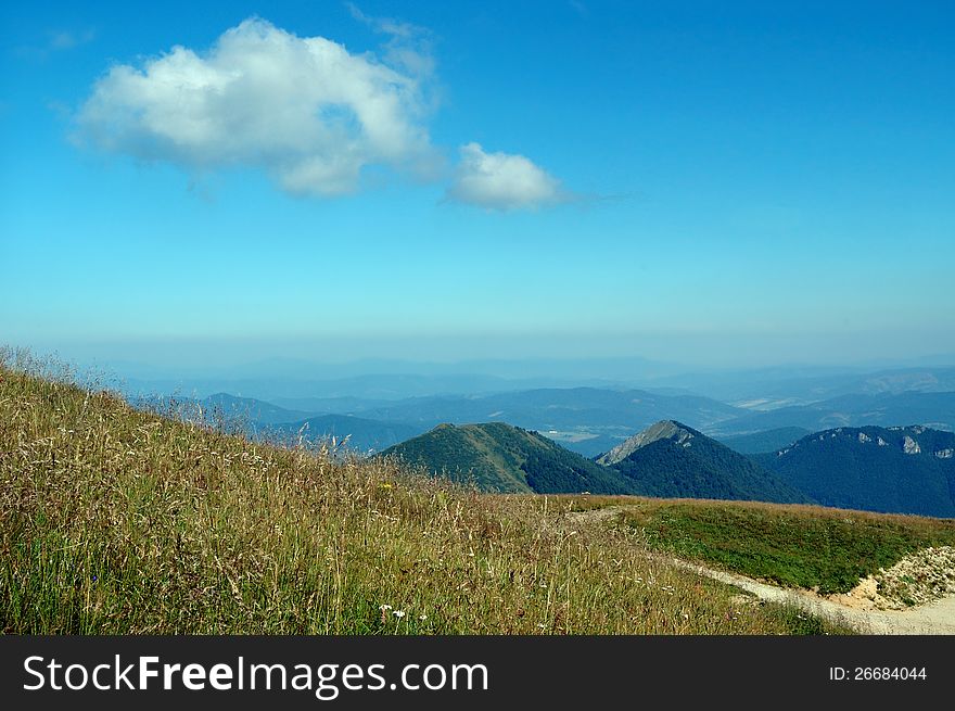 A beautiful landscape on mountain Low Fatra, Slovakia. A beautiful landscape on mountain Low Fatra, Slovakia.