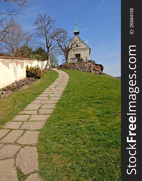 Chapel St. Klara is situated in Troja, above city Prague, Czech Republic. Chapel St. Klara is situated in Troja, above city Prague, Czech Republic.