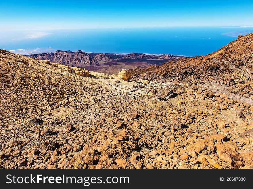 Beautiful Landscape With Mountains Teide