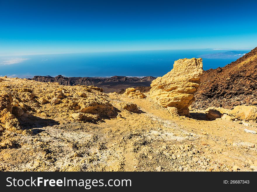 Beautiful landscape with mountains Teide temerife