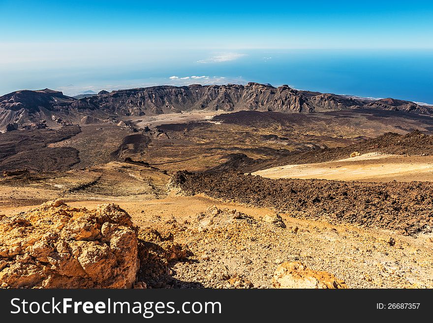 Beautiful Landscape With Mountains Teide