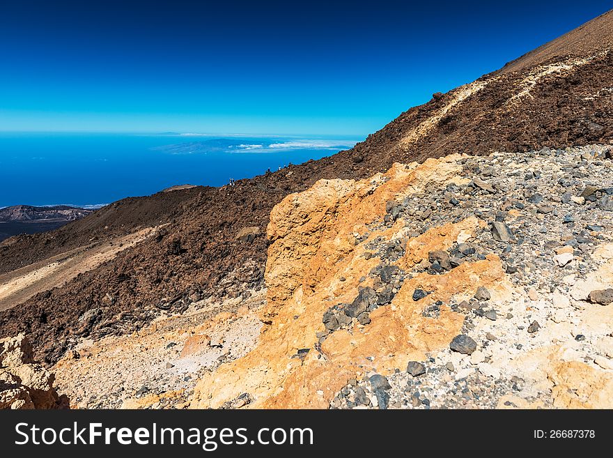 Beautiful landscape with mountains Teide temerife