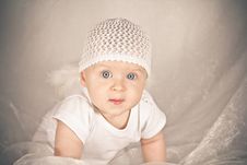 Baby With Big Blue Eyes Royalty Free Stock Photos