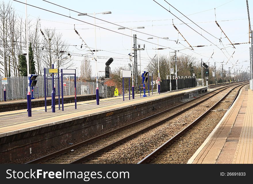 Image of a train station in town