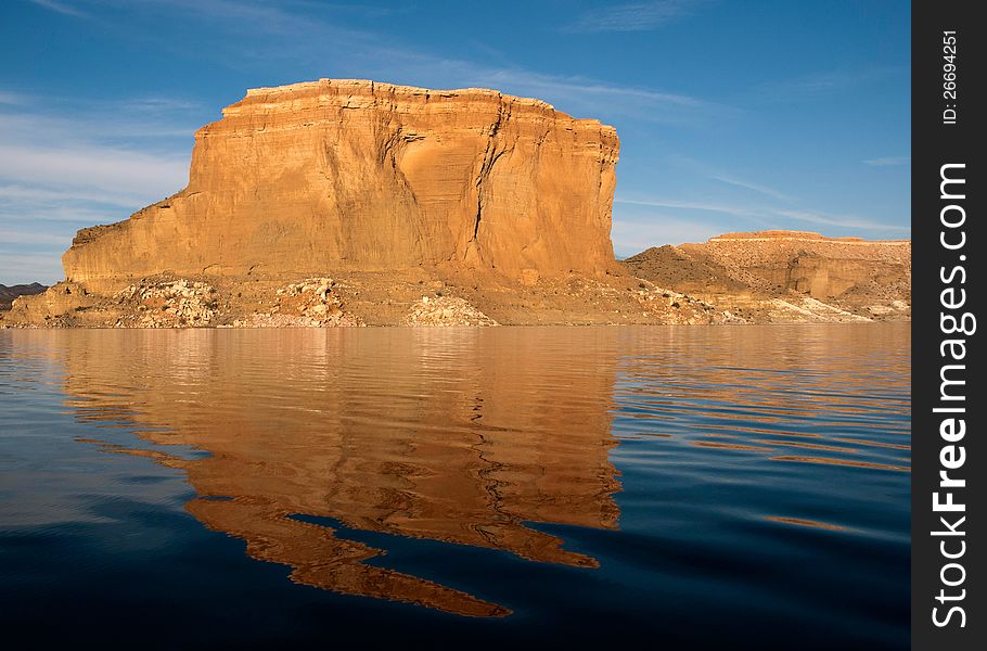 Rock formations as seen from a boat on Lake Mead. Rock formations as seen from a boat on Lake Mead