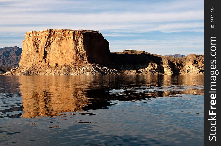 Scene from a boat at Lake Mead National Recreation Area. Scene from a boat at Lake Mead National Recreation Area