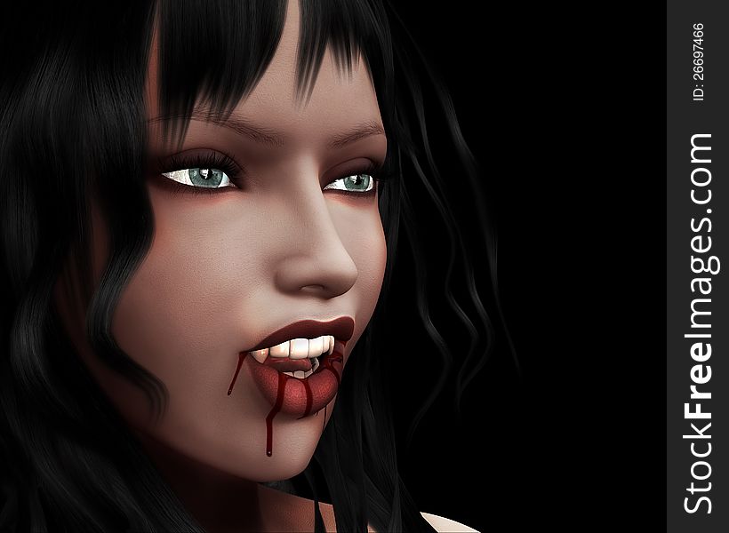 Portrait Of Vampire Girl