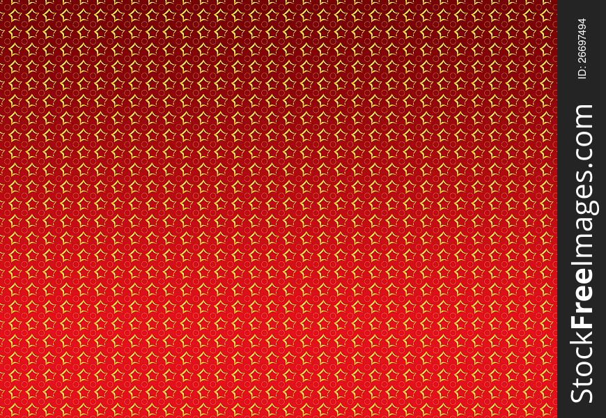 Abstract illustration of golden stars over red background. Abstract illustration of golden stars over red background.